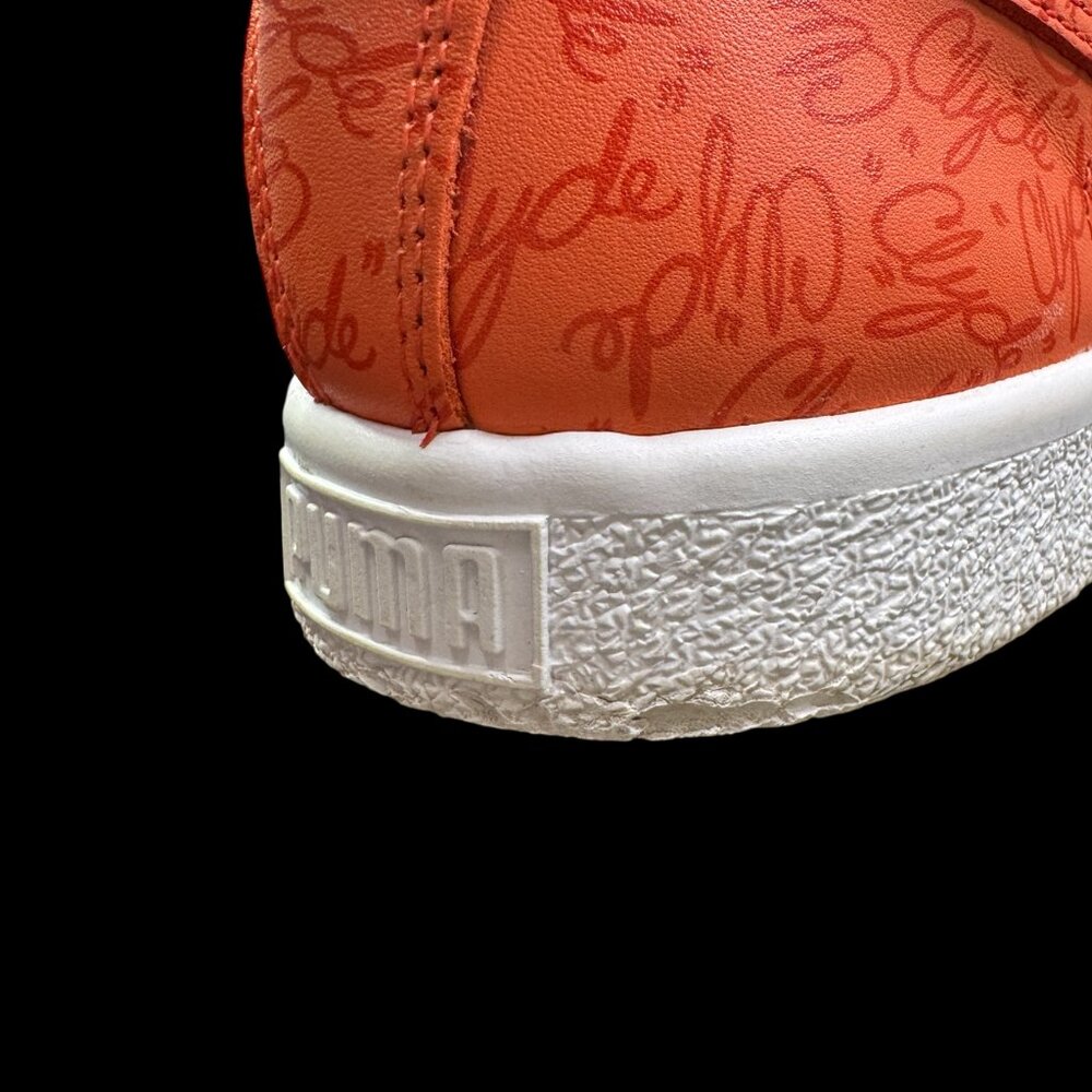 Puma Clyde Script Mens Sneakers Orange/Pumpkin/White Men's US Size 10.5 - Picture 15 of 15